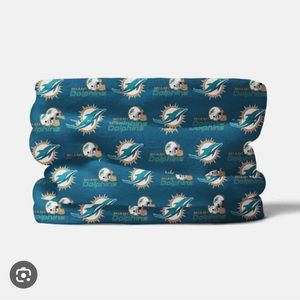 NFL Miami Dolphin's Gaiter Neck Face Mask 9”X 16” Polyester/Spandex